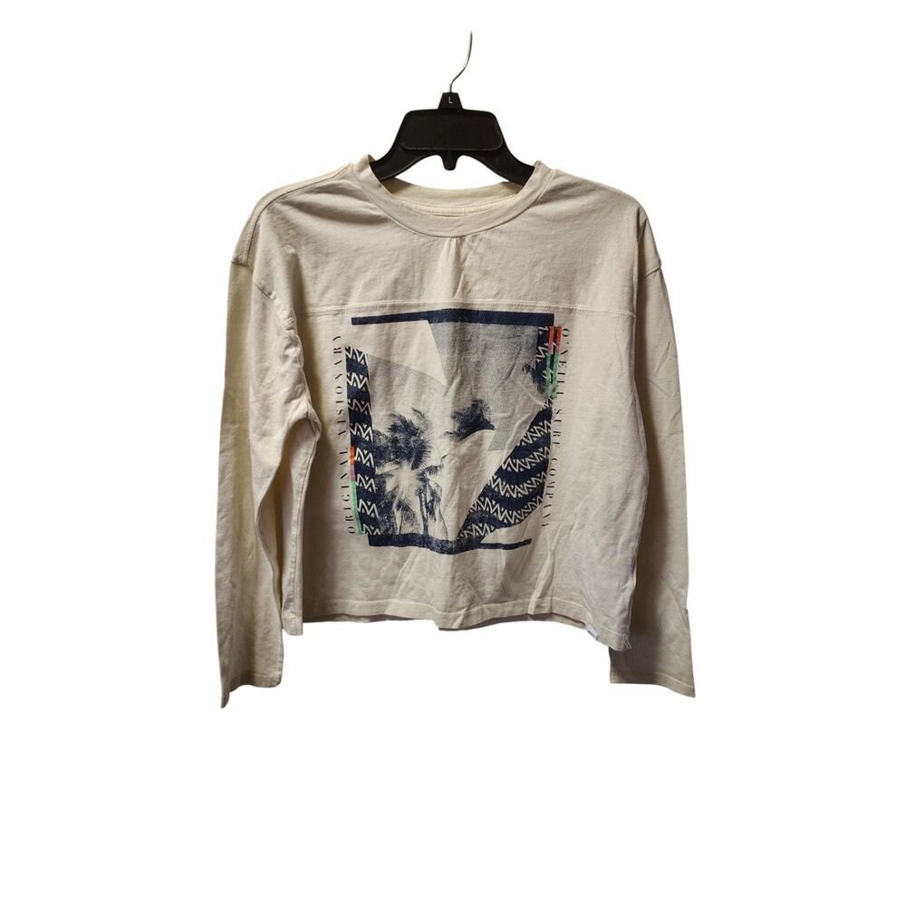 O'Neill Small‎ White Palm Song Long Sleeve Crop Top